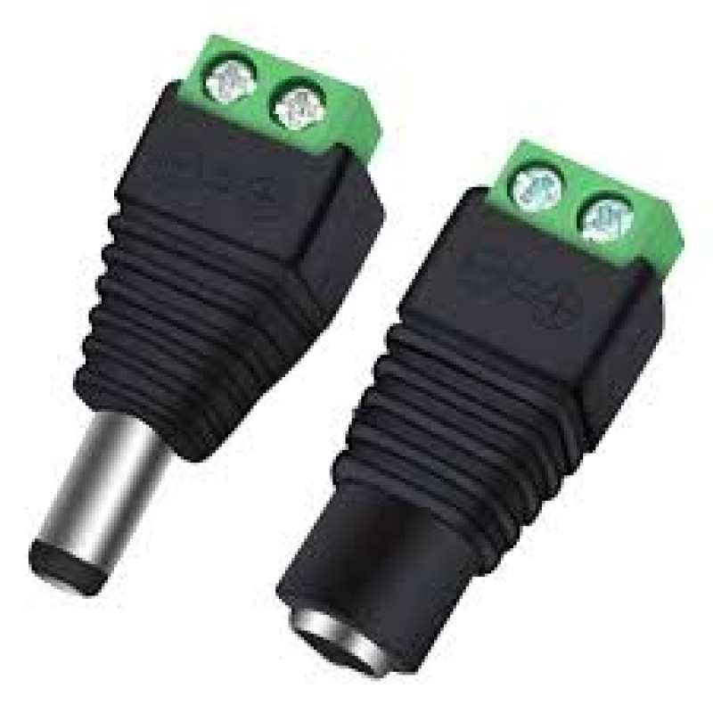 Male and Female Barrel Connector DC Jack(Pair