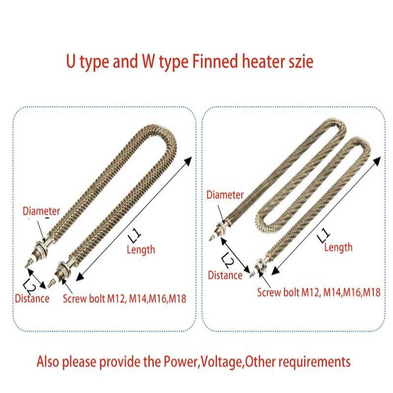 W Type Electric Heat Pipe 220V 800W Tube Heater