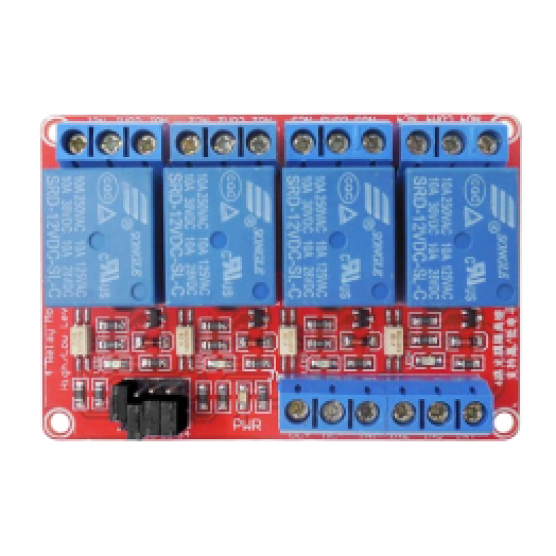 DC12V 4 Channel Red Color Relay Module