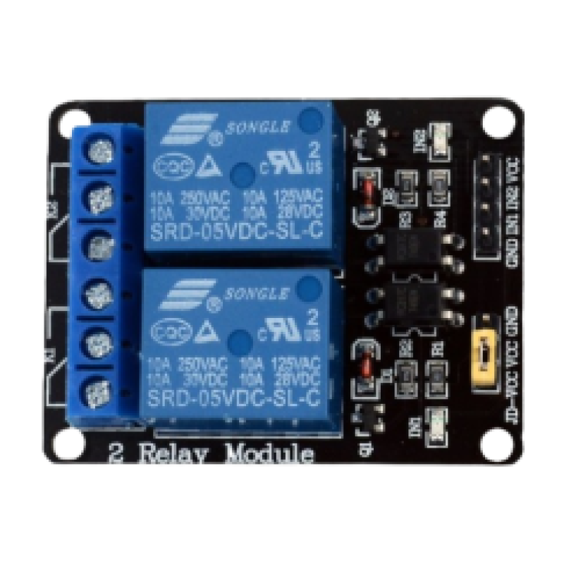 DC5V 2 Channels Relay Module (Black Color)