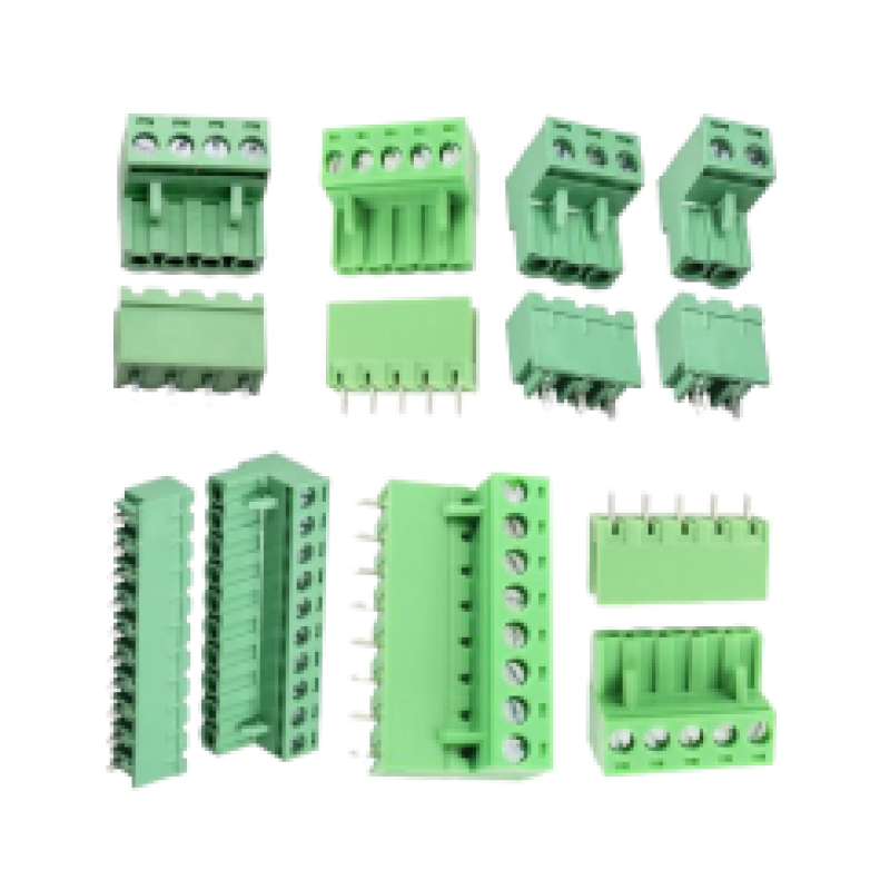 5.08mm I-Type Male To Female Green Screw Terminal