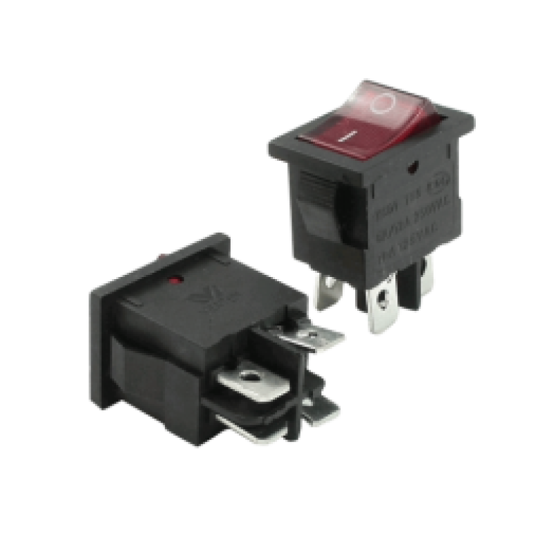 10A ON OFF Red Color Rocker Switch