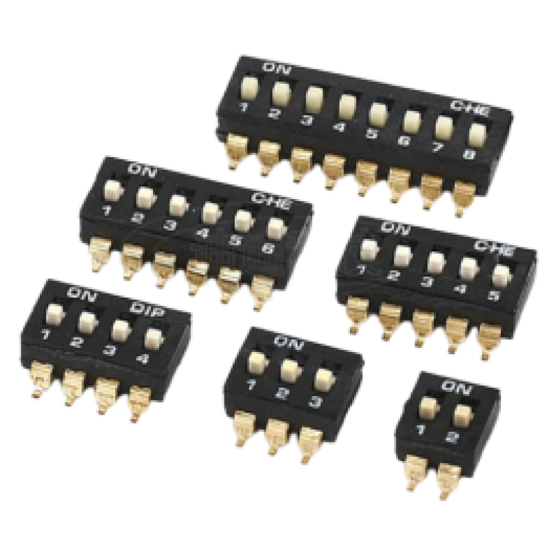 SMD 1.27mm DIP Switch With Gold-Plated